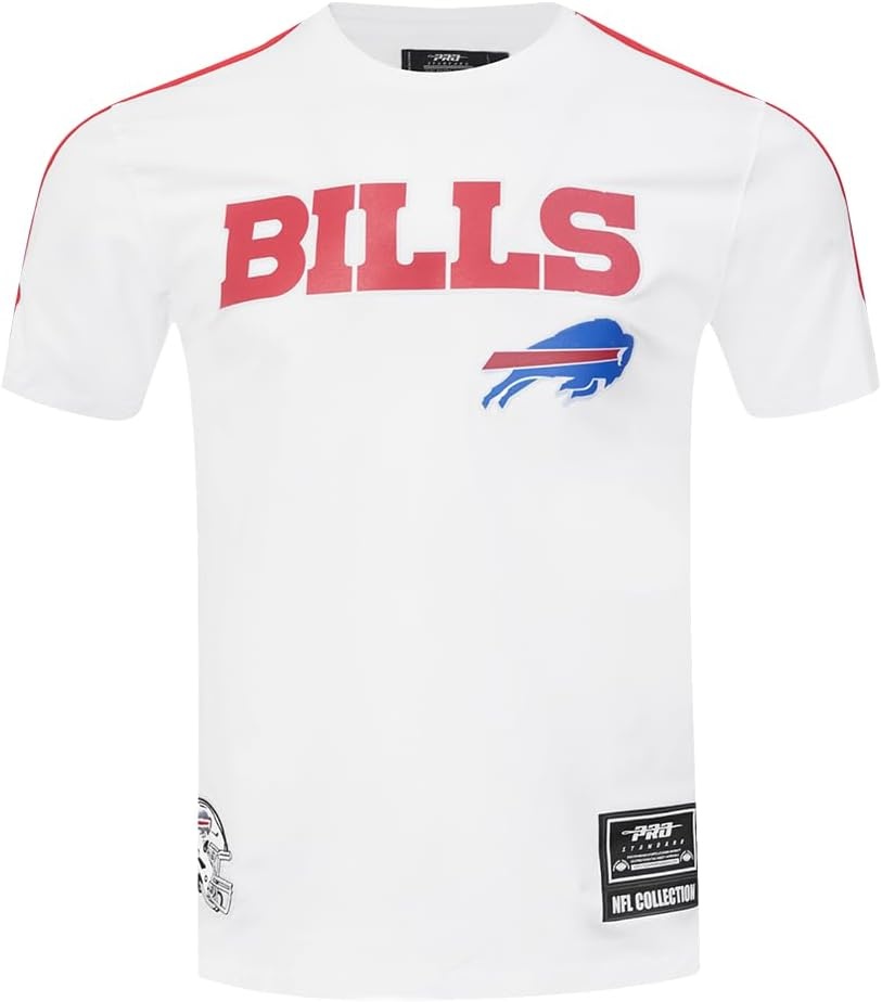 image:imagePro Standard Mens NFL Mesh Cotton Single Jersey Taping TeeWhiteRed