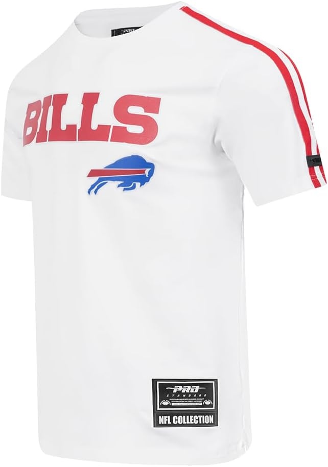 image:imagePro Standard Mens NFL Mesh Cotton Single Jersey Taping TeeWhiteRed