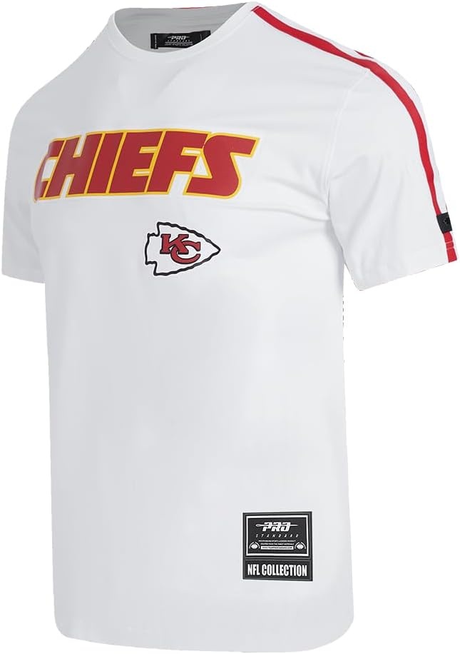 image:imagePro Standard Mens NFL Mesh Cotton Single Jersey Taping TeeWhiteRed