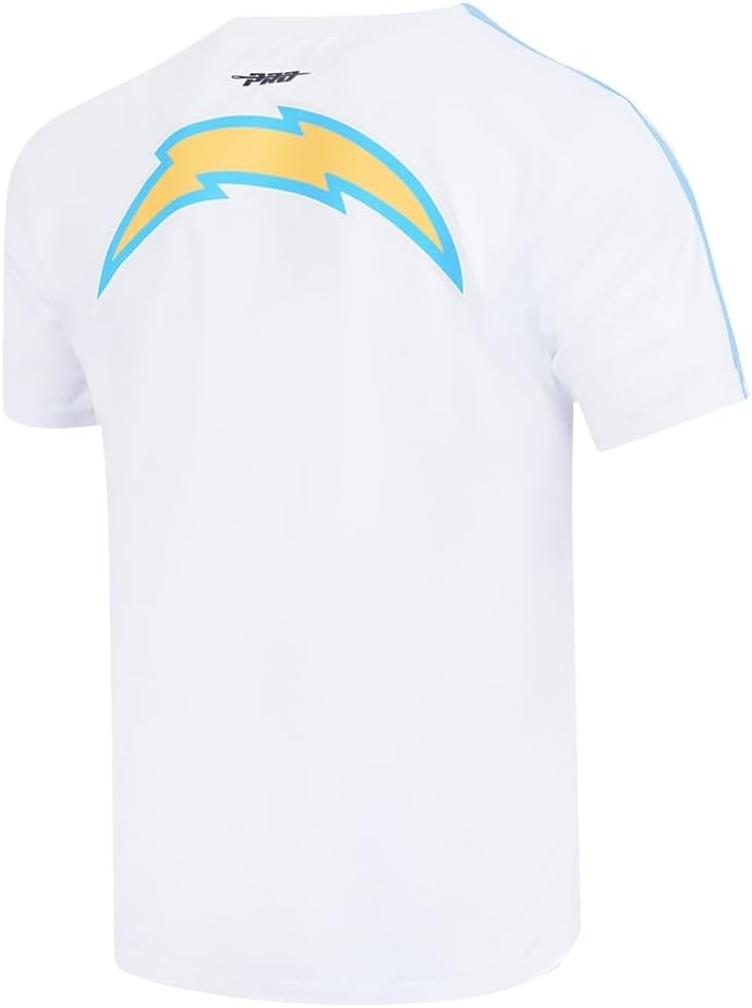 image:imagePro Standard Mens NFL Mesh Cotton Single Jersey Taping TeeWhiteUniversity Blue