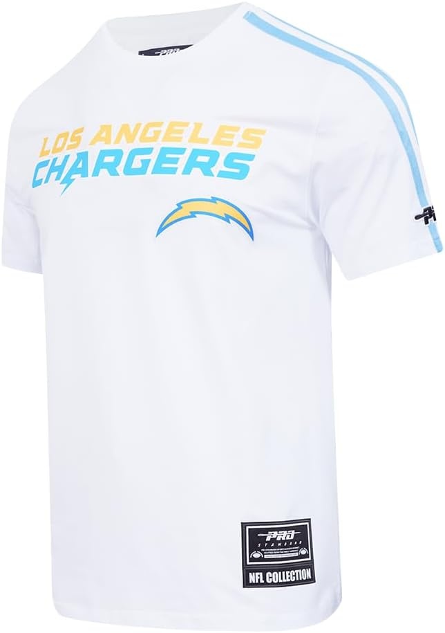 image:imagePro Standard Mens NFL Mesh Cotton Single Jersey Taping TeeWhiteUniversity Blue