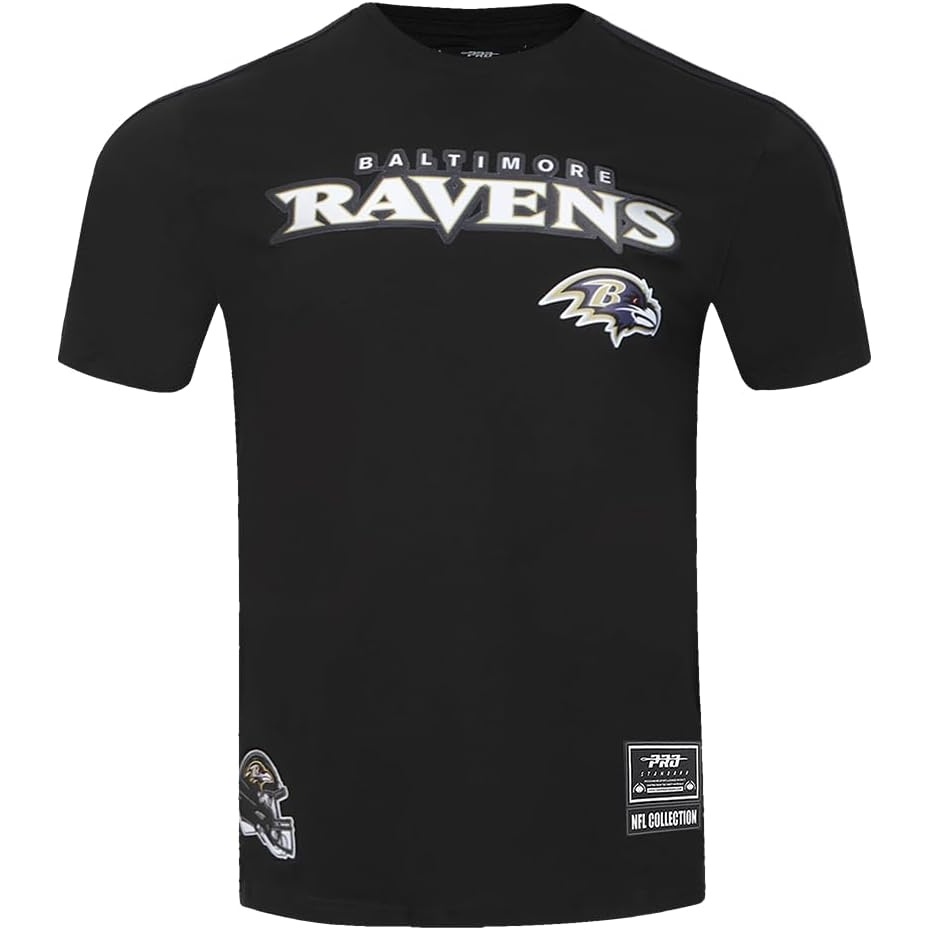 image:imagePro Standard Mens NFL Mesh Cotton Single Jersey Taping TeeBlack