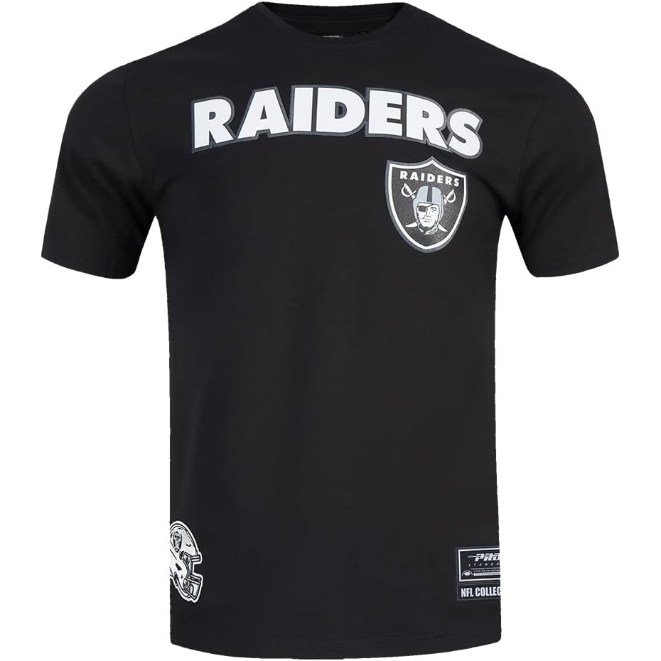image:imagePro Standard Mens NFL Mesh Cotton Single Jersey Taping TeeBlackGray