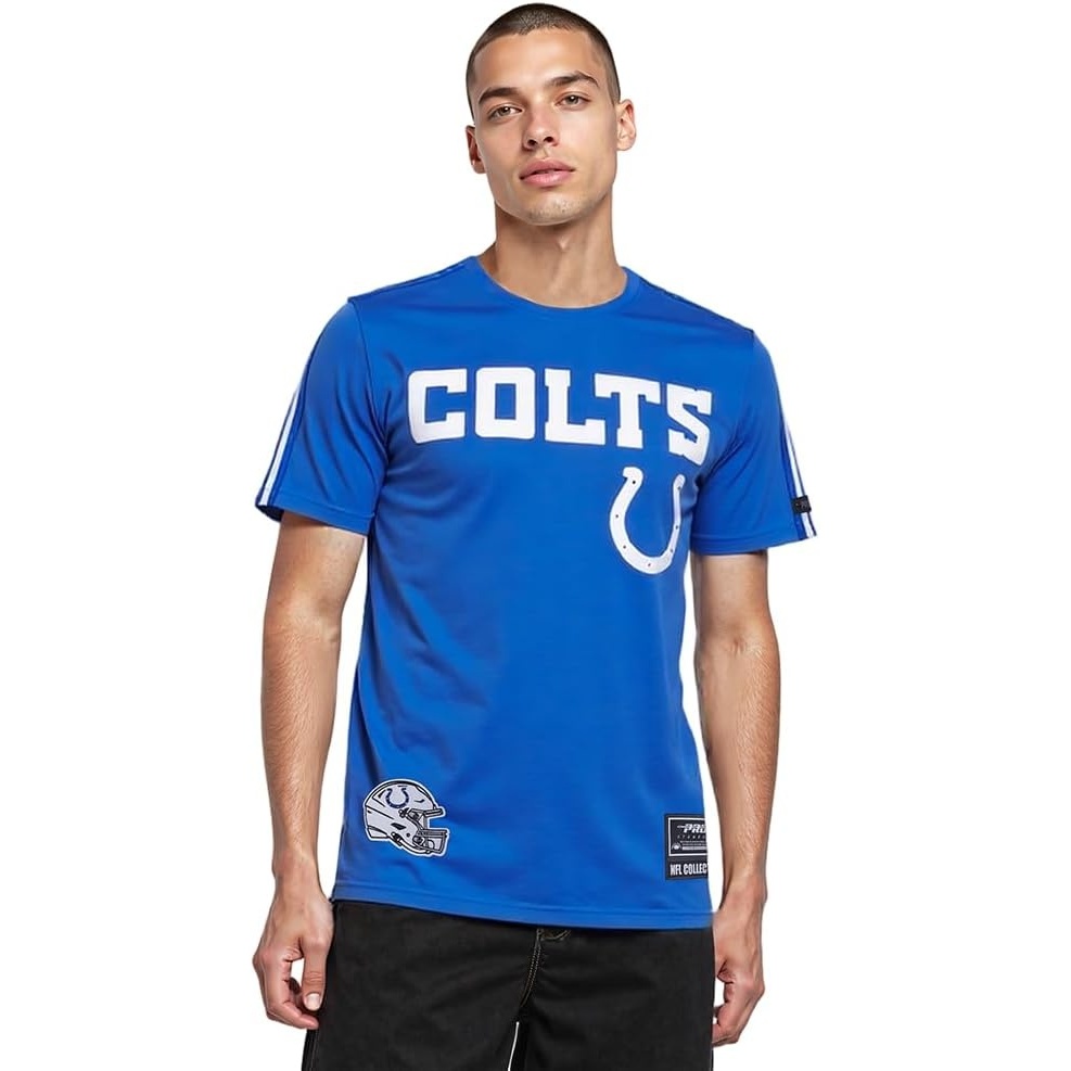 image:imagePro Standard Mens NFL Mesh Cotton Single Jersey Taping TeeRoyal Blue