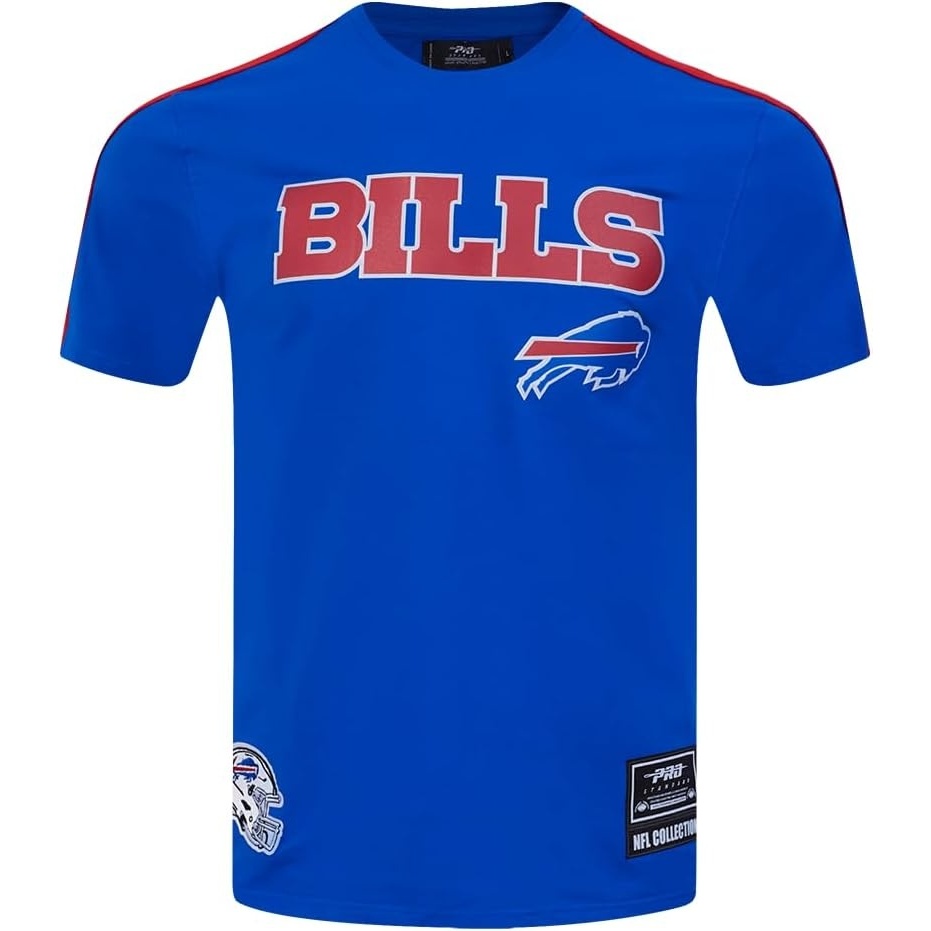 image:imagePro Standard Mens NFL Mesh Cotton Single Jersey Taping TeeRoyal BlueRed