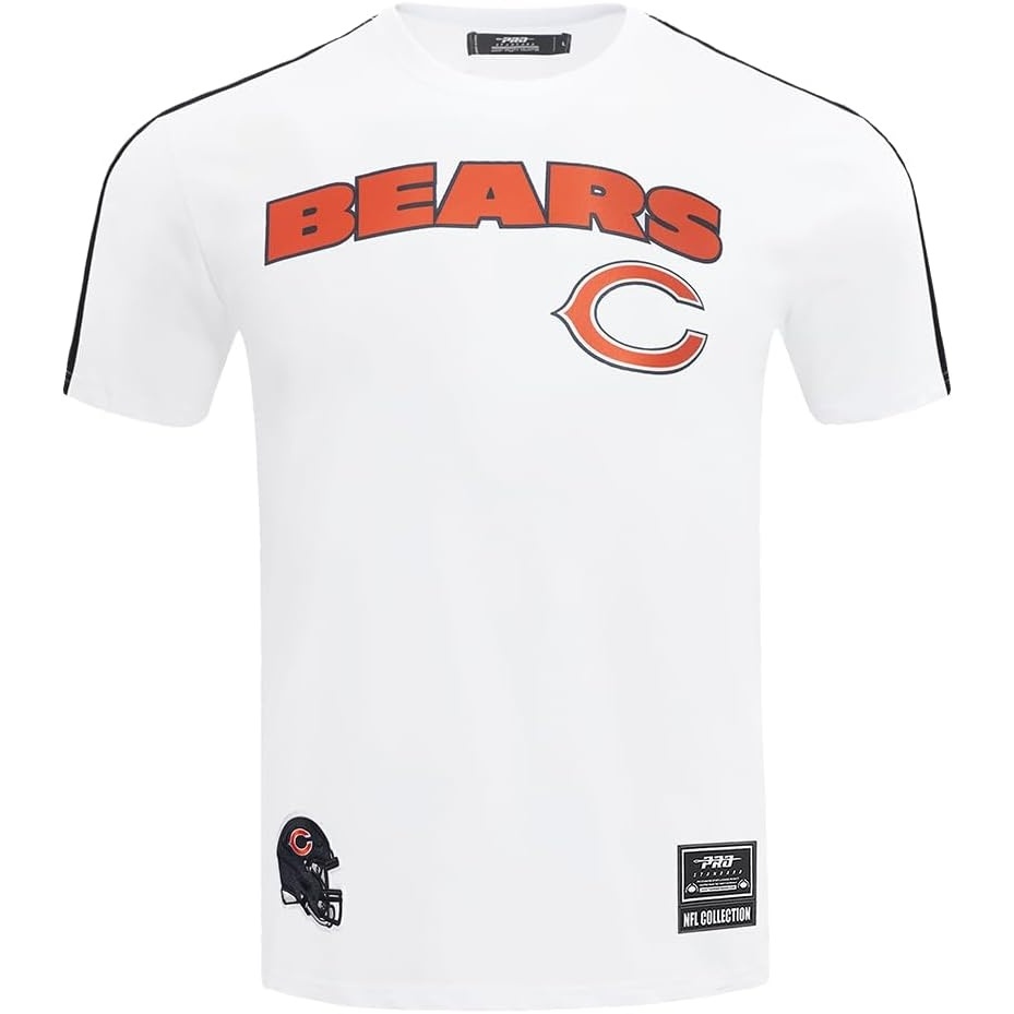 image:imagePro Standard Mens NFL Mesh Cotton Single Jersey Taping TeeWhiteMidnight Navy