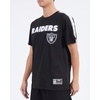 Pro Standard Mens NFL Mesh Cotton Single Jersey Taping Tee(Black/Gray)