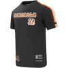 Pro Standard Mens NFL Mesh Cotton Single Jersey Taping Tee(Black/Orange)
