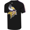 Pro Standard Mens NFL Mesh Cotton Single Jersey Taping Tee(Black/Purple)