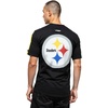 Pro Standard Mens NFL Mesh Cotton Single Jersey Taping Tee(Black/Yellow)