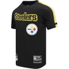 Pro Standard Mens NFL Mesh Cotton Single Jersey Taping Tee(Black/Yellow)