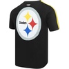 Pro Standard Mens NFL Mesh Cotton Single Jersey Taping Tee(Black/Yellow)