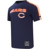 Pro Standard Mens NFL Mesh Cotton Single Jersey Taping Tee(Midnight Navy/Orange)