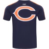 Pro Standard Mens NFL Mesh Cotton Single Jersey Taping Tee(Midnight Navy/Orange)