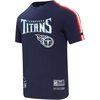 Pro Standard Mens NFL Mesh Cotton Single Jersey Taping Tee(Midnight Navy/Red)