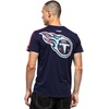 Pro Standard Mens NFL Mesh Cotton Single Jersey Taping Tee(Midnight Navy/Red)