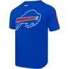 Pro Standard Mens NFL Mesh Cotton Single Jersey Taping Tee(Royal Blue/Red)