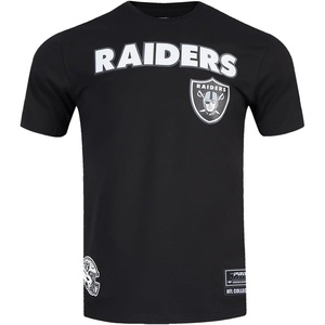 Pro Standard Mens NFL Mesh Cotton Single Jersey Taping Tee(Black/Gray)