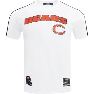 Pro Standard Mens NFL Mesh Cotton Single Jersey Taping Tee(White/Midnight Navy)