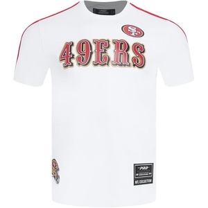 Pro Standard Mens NFL Mesh Cotton Single Jersey Taping Tee(White/Red)