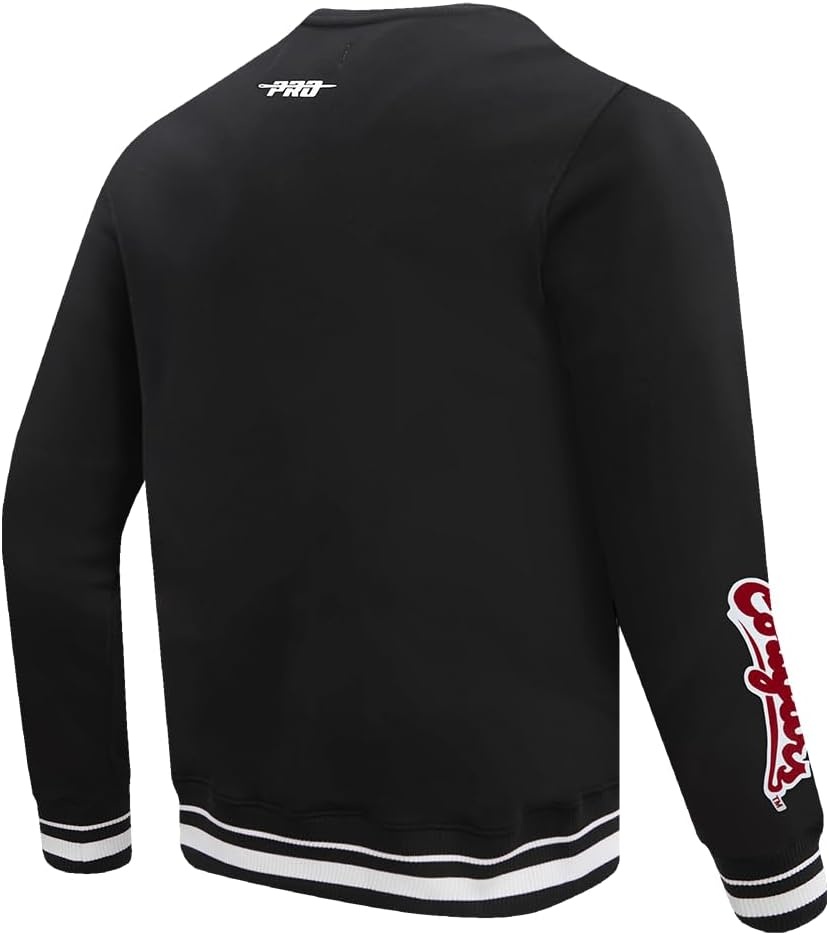 image:imagePro Standard NCAA mens Pro Standard Mens Classic Chenille Brushed Back French Terry Crewneck SweatshirtBlack