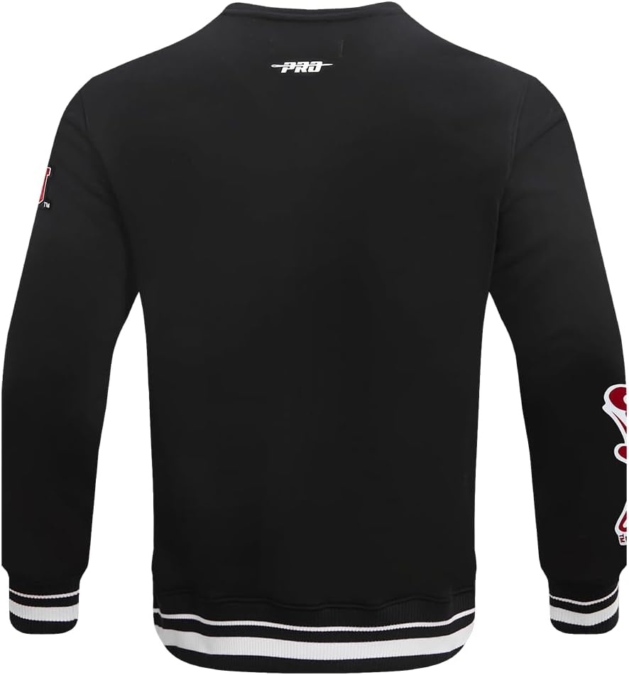image:imagePro Standard NCAA mens Pro Standard Mens Classic Chenille Brushed Back French Terry Crewneck SweatshirtBlack
