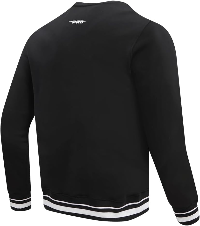 image:imagePro Standard NCAA mens Pro Standard Mens Classic Chenille Brushed Back French Terry Crewneck SweatshirtBlack