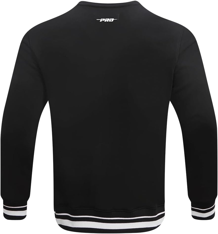 image:imagePro Standard NCAA mens Pro Standard Mens Classic Chenille Brushed Back French Terry Crewneck SweatshirtBlack