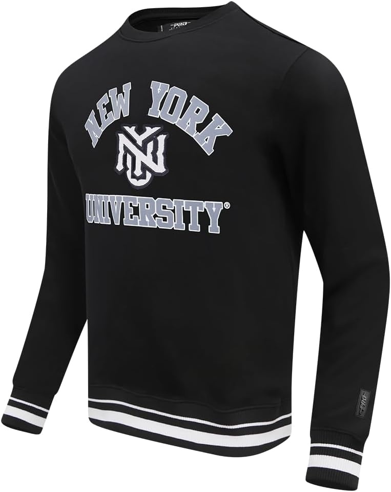 image:imagePro Standard NCAA mens Pro Standard Mens Classic Chenille Brushed Back French Terry Crewneck SweatshirtBlack