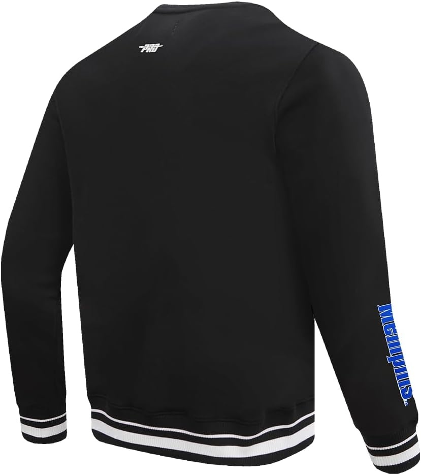 image:imagePro Standard NCAA mens Pro Standard Mens Classic Chenille Brushed Back French Terry Crewneck SweatshirtBlack