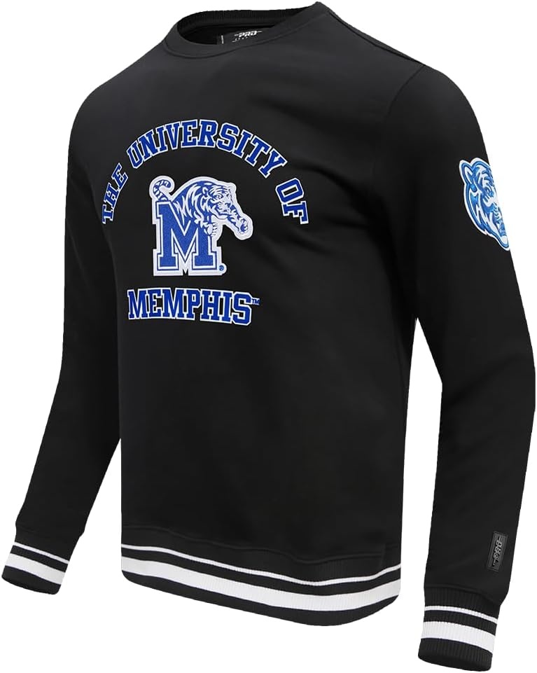image:imagePro Standard NCAA mens Pro Standard Mens Classic Chenille Brushed Back French Terry Crewneck SweatshirtBlack