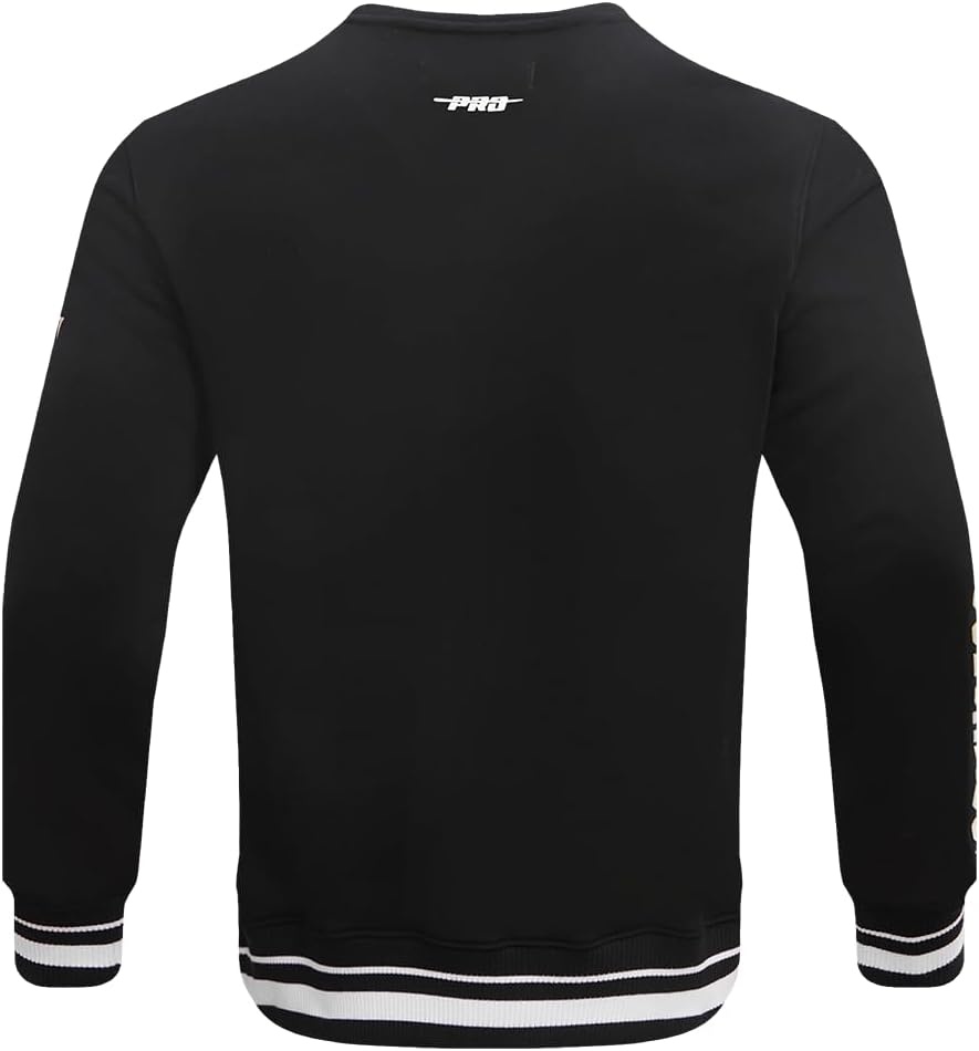 image:imagePro Standard NCAA mens Pro Standard Mens Classic Chenille Brushed Back French Terry Crewneck SweatshirtBlack