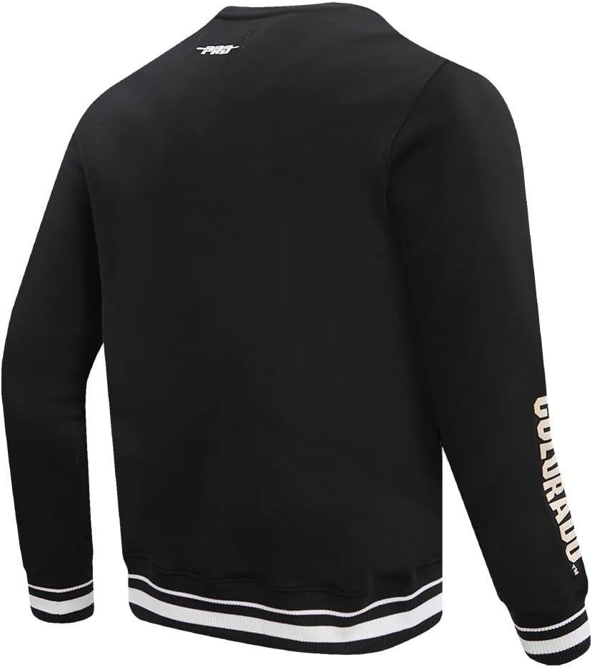 image:imagePro Standard NCAA mens Pro Standard Mens Classic Chenille Brushed Back French Terry Crewneck SweatshirtBlack