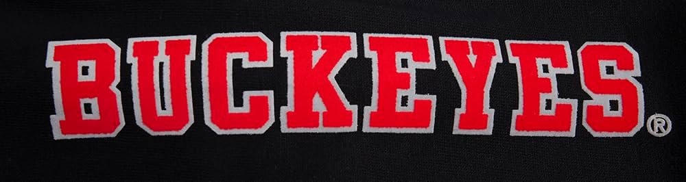 image:imagePro Standard NCAA mens Pro Standard Mens Classic Chenille Brushed Back French Terry Crewneck SweatshirtBlackRedBlack