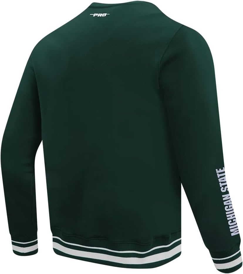image:imagePro Standard NCAA mens Pro Standard Mens Classic Chenille Brushed Back French Terry Crewneck SweatshirtTeam Color