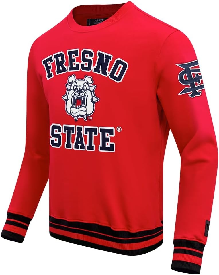 image:imagePro Standard NCAA mens Pro Standard Mens Classic Chenille Brushed Back French Terry Crewneck SweatshirtTeam Color