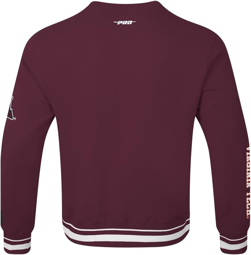 image:imagePro Standard NCAA mens Pro Standard Mens Classic Chenille Brushed Back French Terry Crewneck SweatshirtTeam Color
