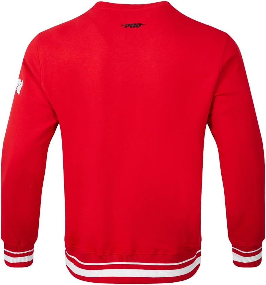 image:imagePro Standard NCAA mens Pro Standard Mens Classic Chenille Brushed Back French Terry Crewneck SweatshirtTeam Color