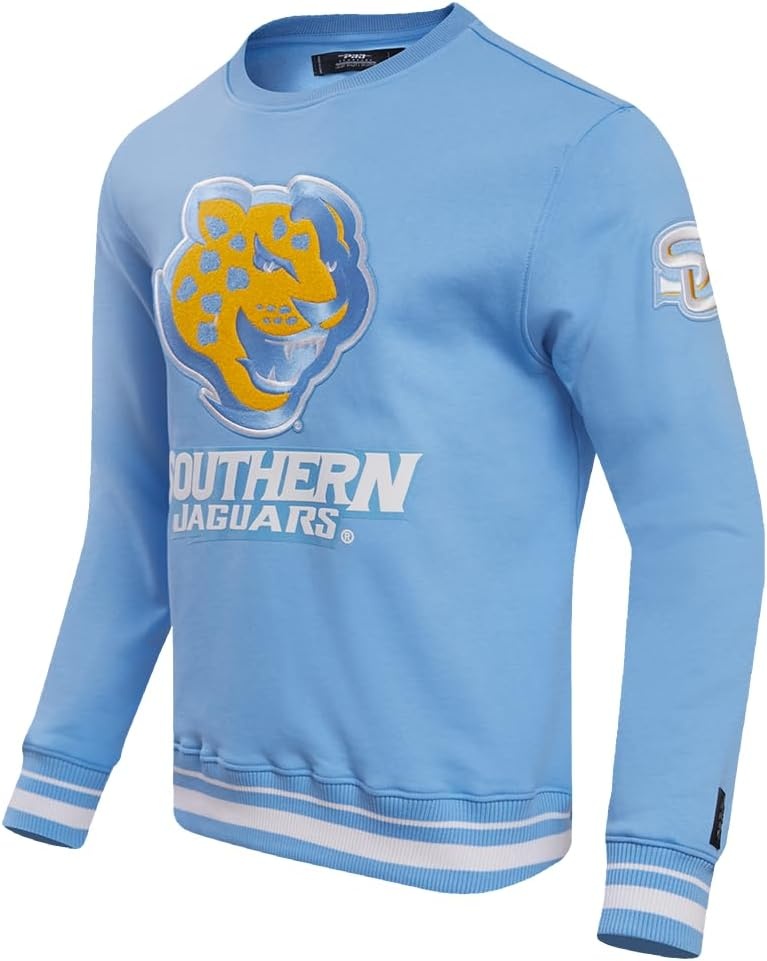 image:imagePro Standard NCAA mens Pro Standard Mens Classic Chenille Brushed Back French Terry Crewneck SweatshirtTeam Color