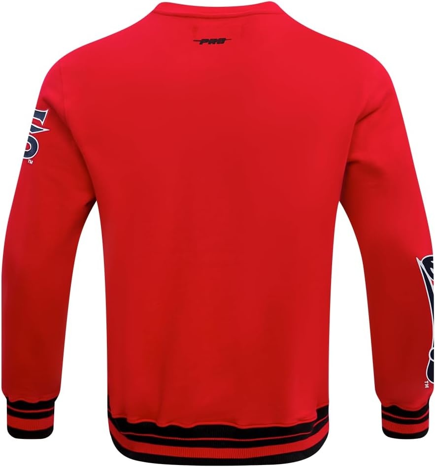image:imagePro Standard NCAA mens Pro Standard Mens Classic Chenille Brushed Back French Terry Crewneck SweatshirtTeam Color