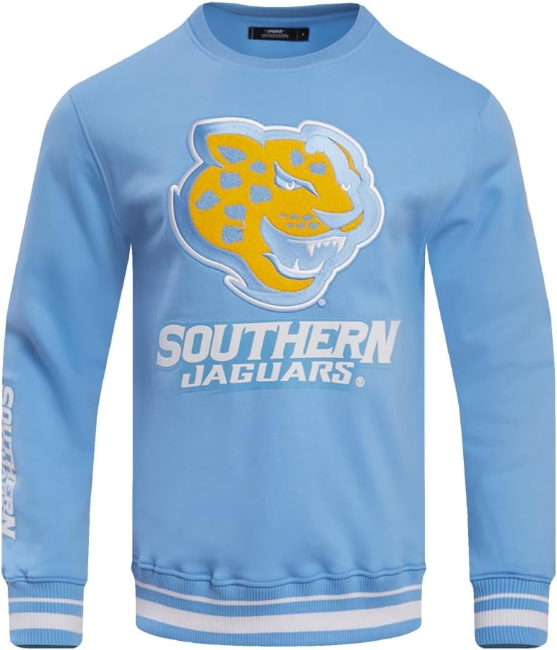 image:imagePro Standard NCAA mens Pro Standard Mens Classic Chenille Brushed Back French Terry Crewneck SweatshirtTeam Color