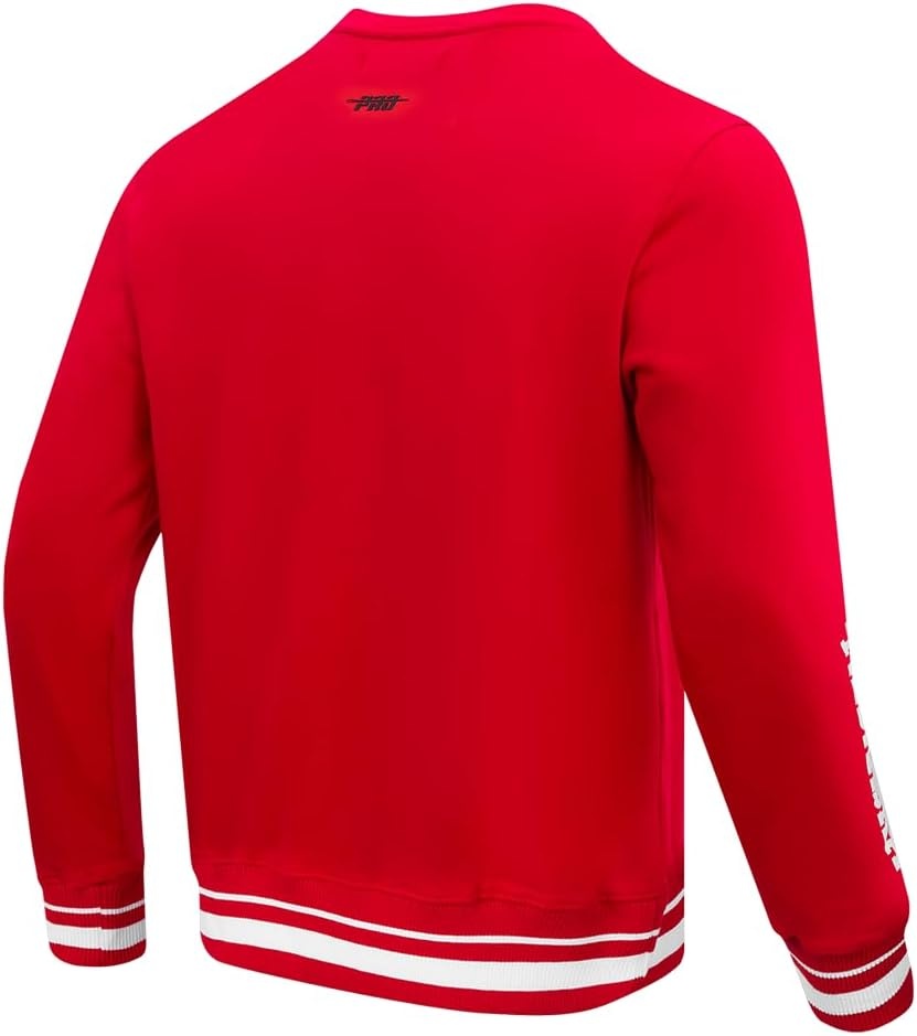 image:imagePro Standard NCAA mens Pro Standard Mens Classic Chenille Brushed Back French Terry Crewneck SweatshirtTeam Color