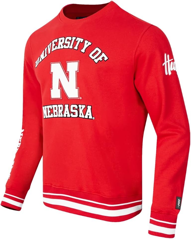 image:imagePro Standard NCAA mens Pro Standard Mens Classic Chenille Brushed Back French Terry Crewneck SweatshirtTeam Color