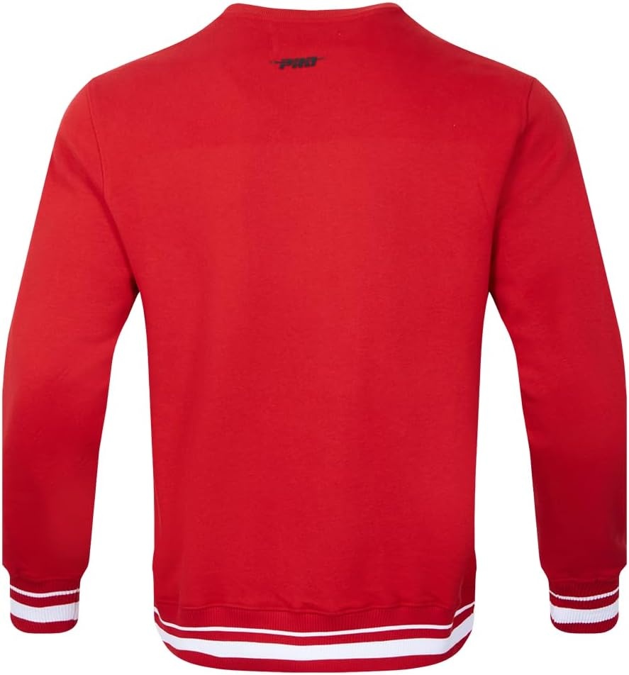 image:imagePro Standard NCAA mens Pro Standard Mens Classic Chenille Brushed Back French Terry Crewneck SweatshirtTeam Color