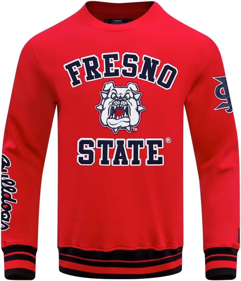 image:imagePro Standard NCAA mens Pro Standard Mens Classic Chenille Brushed Back French Terry Crewneck SweatshirtTeam Color