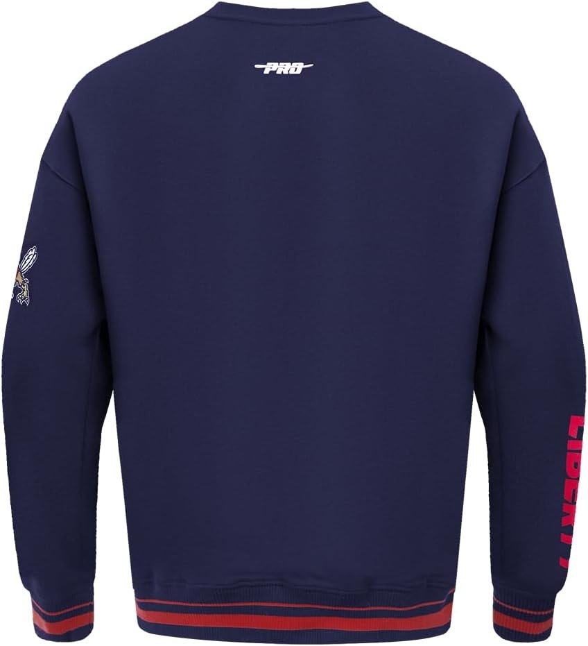 image:imagePro Standard NCAA mens Pro Standard Mens Classic Chenille Brushed Back French Terry Crewneck SweatshirtTeam Color