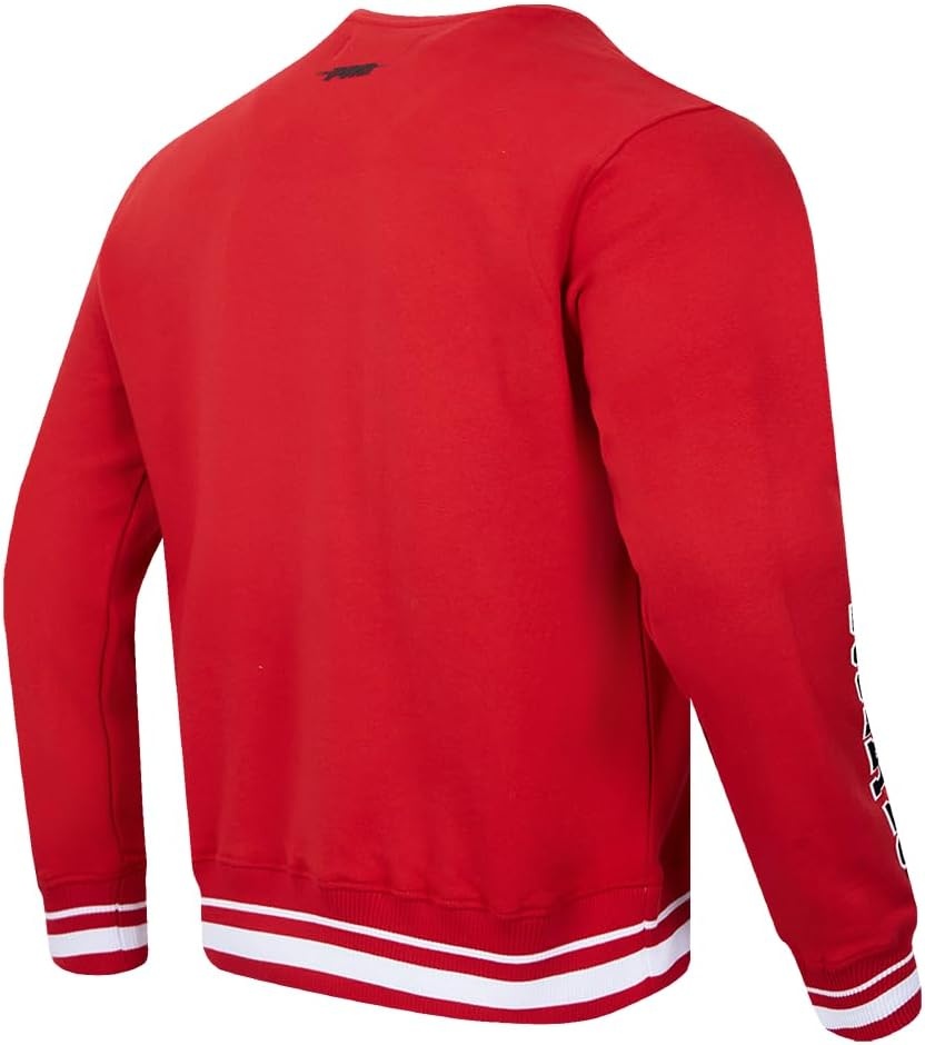 image:imagePro Standard NCAA mens Pro Standard Mens Classic Chenille Brushed Back French Terry Crewneck SweatshirtTeam Color