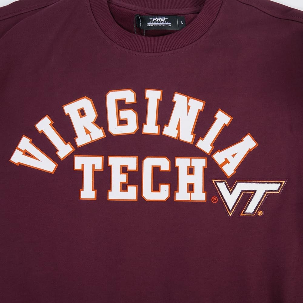 image:imagePro Standard NCAA mens Pro Standard Mens Classic Chenille Brushed Back French Terry Crewneck SweatshirtTeam Color