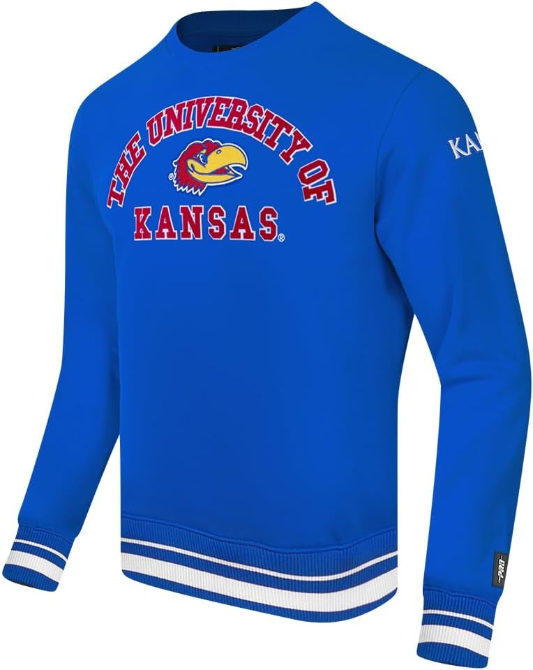 image:imagePro Standard NCAA mens Pro Standard Mens Classic Chenille Brushed Back French Terry Crewneck SweatshirtTeam Color