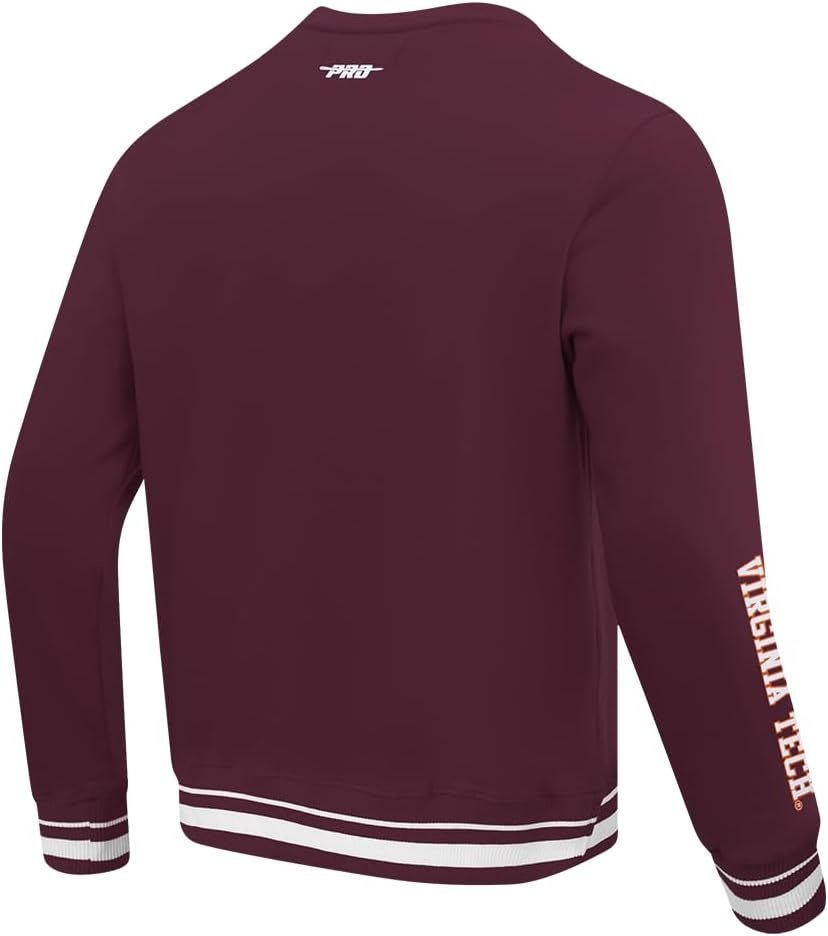 image:imagePro Standard NCAA mens Pro Standard Mens Classic Chenille Brushed Back French Terry Crewneck SweatshirtTeam Color